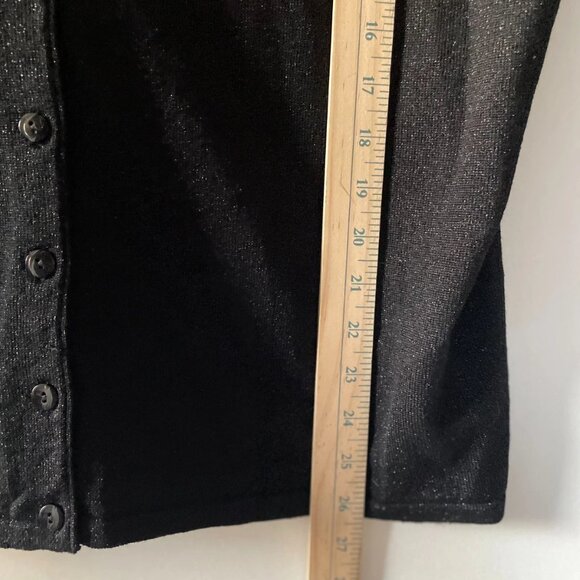 INC International Concepts Womens Black Metallic Shimmer Cardigan Sweater Sz 2X - Picture 6 of 7